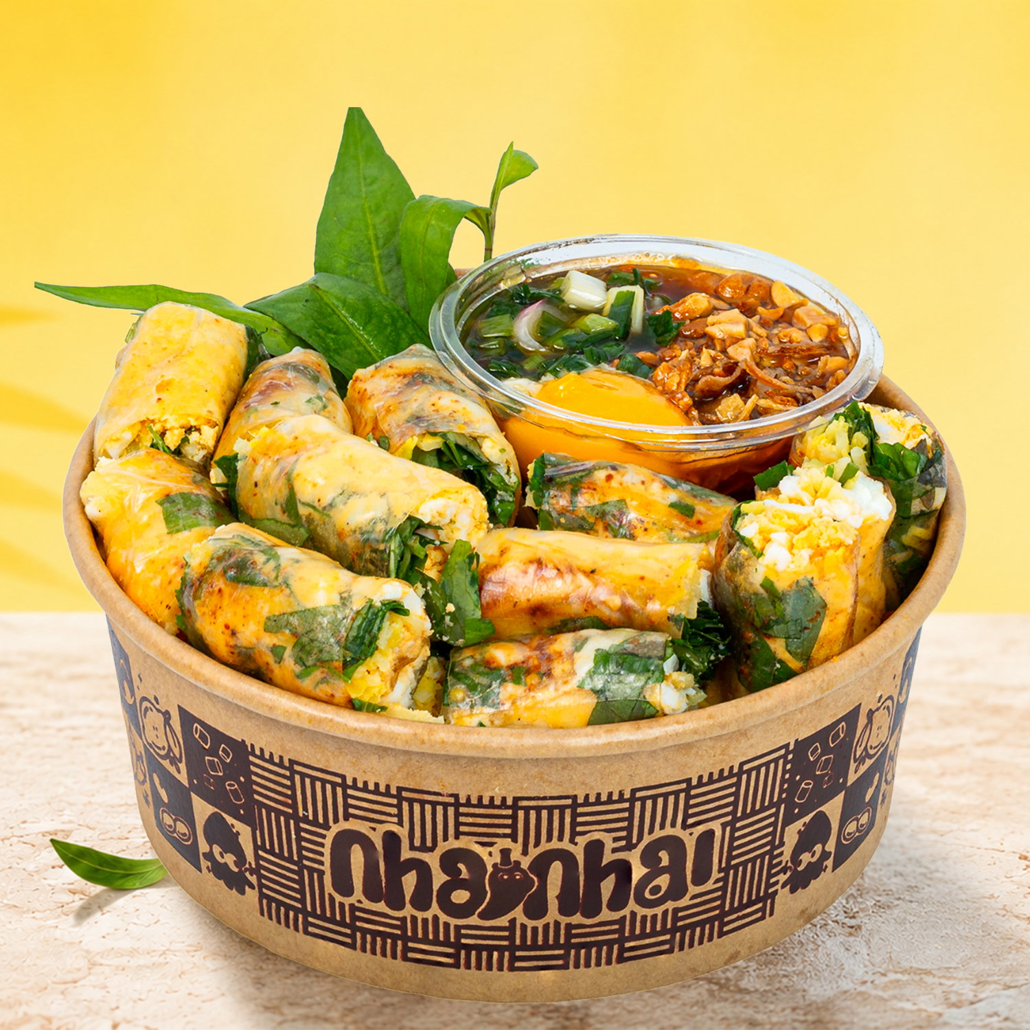Bánh Tráng Cuốn Trứng Gà Bóp Nhuyễn - NÊN THỬ