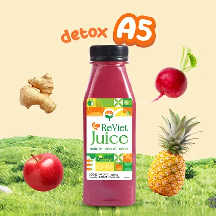Detox A5: Thơm, Dền, Táo, Gừng