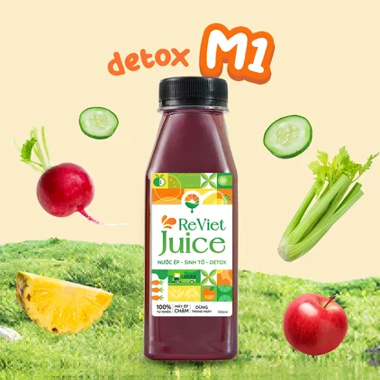 Detox M1: Thơm, Cần Tây, Táo, Dưa Leo, Dền