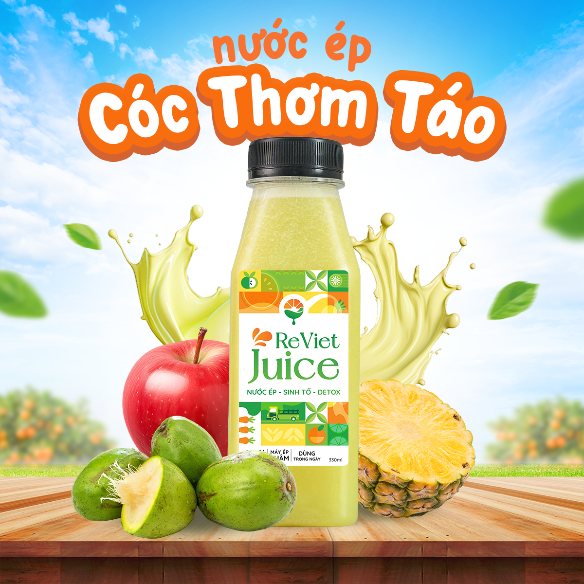 Nước Ép Cóc Thơm Táo