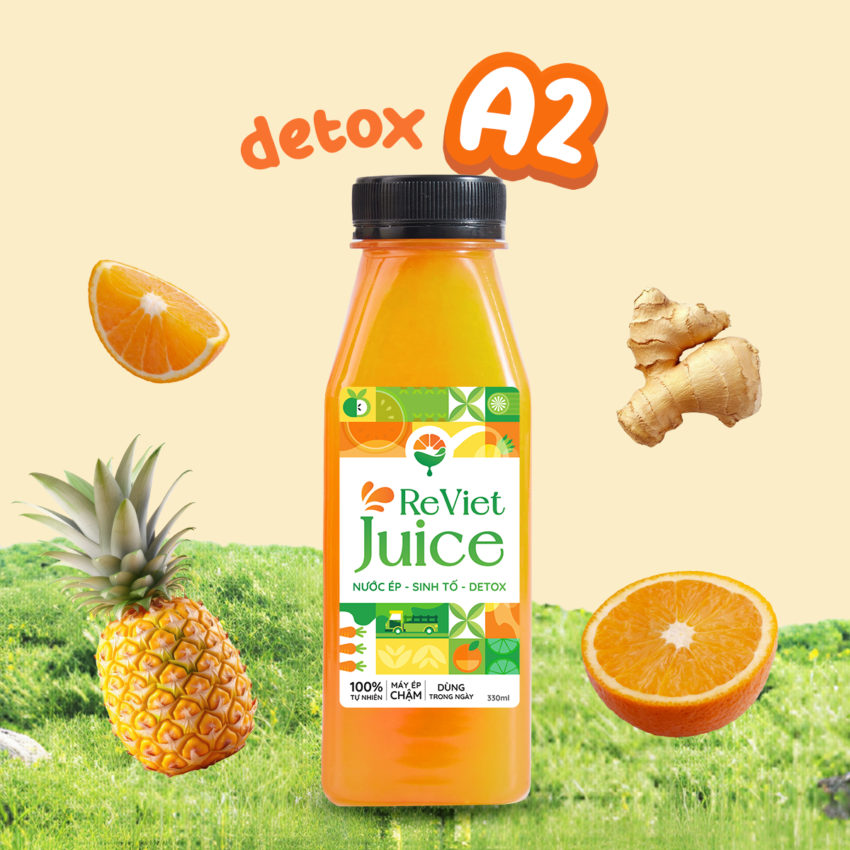 Detox A2: Cam, Thơm, Gừng