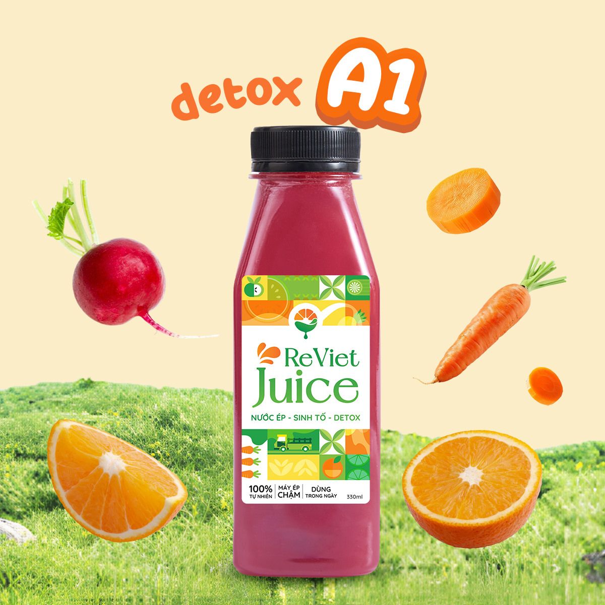 Detox A1: Cam, Cà Rốt, Dền