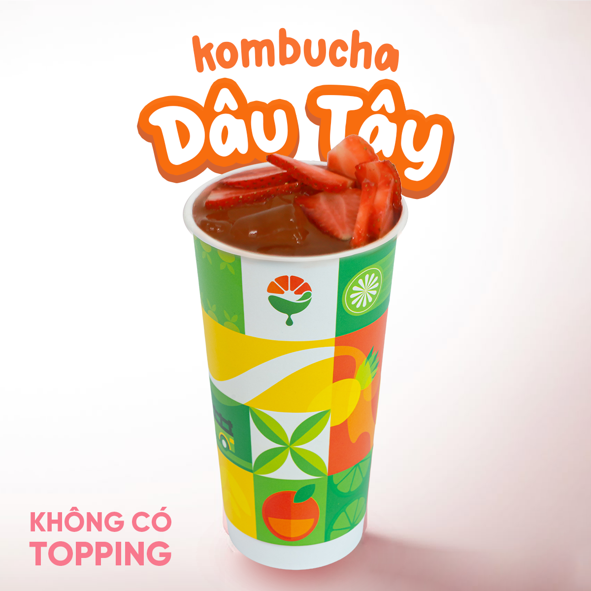 Trà Kombucha Vị Dâu Tây