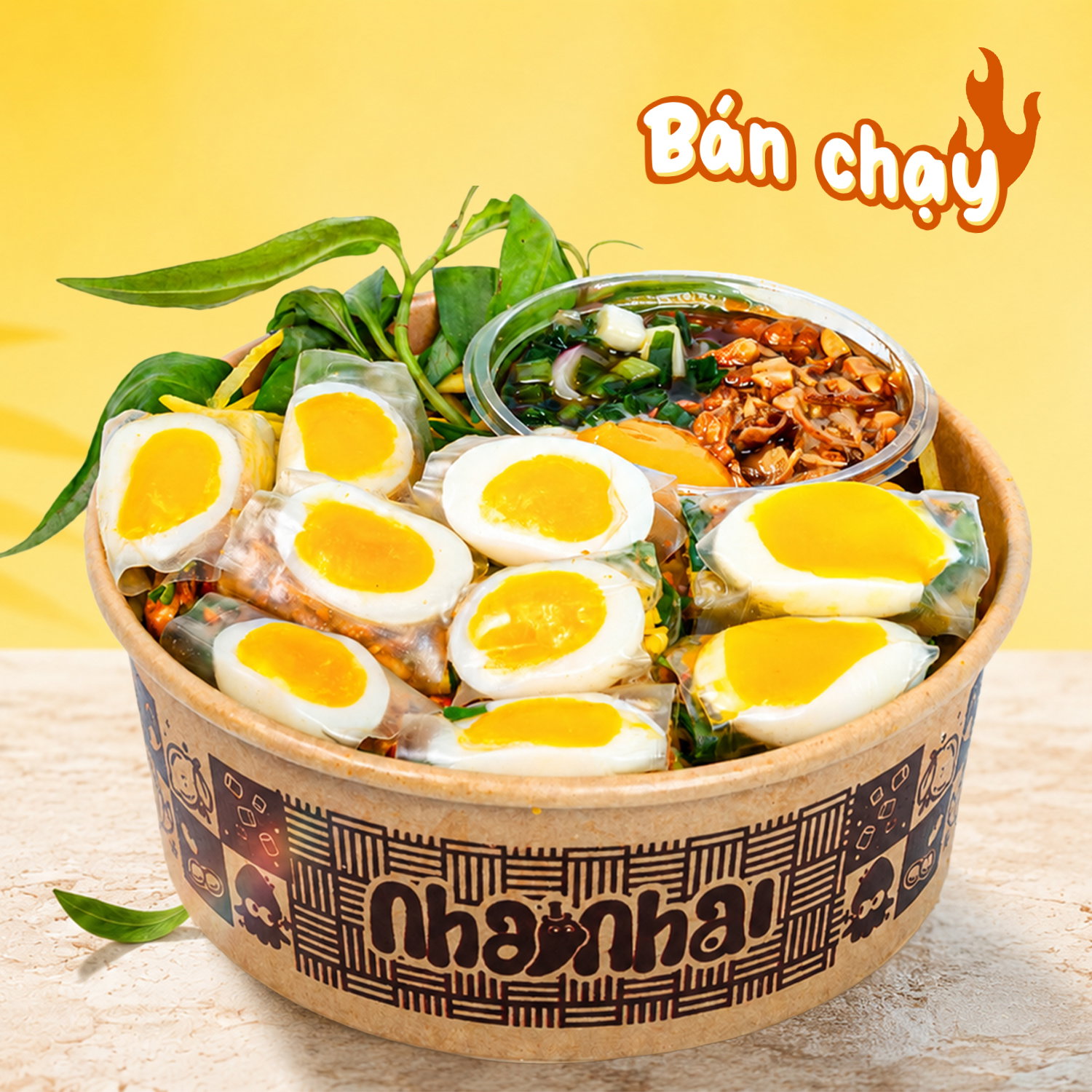 Bánh Tráng Cuốn Trứng Lòng Đào - BÁN CHẠY