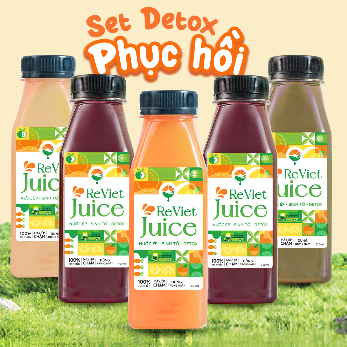 Set Detox Phục Hồi 1 Ngày 5 Chai