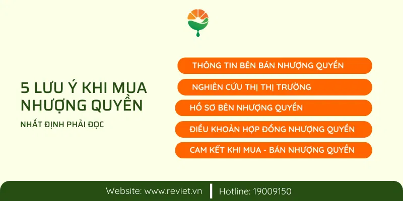 5 lưu ý khi mua nhượng quyền bạn nên nắm rõ