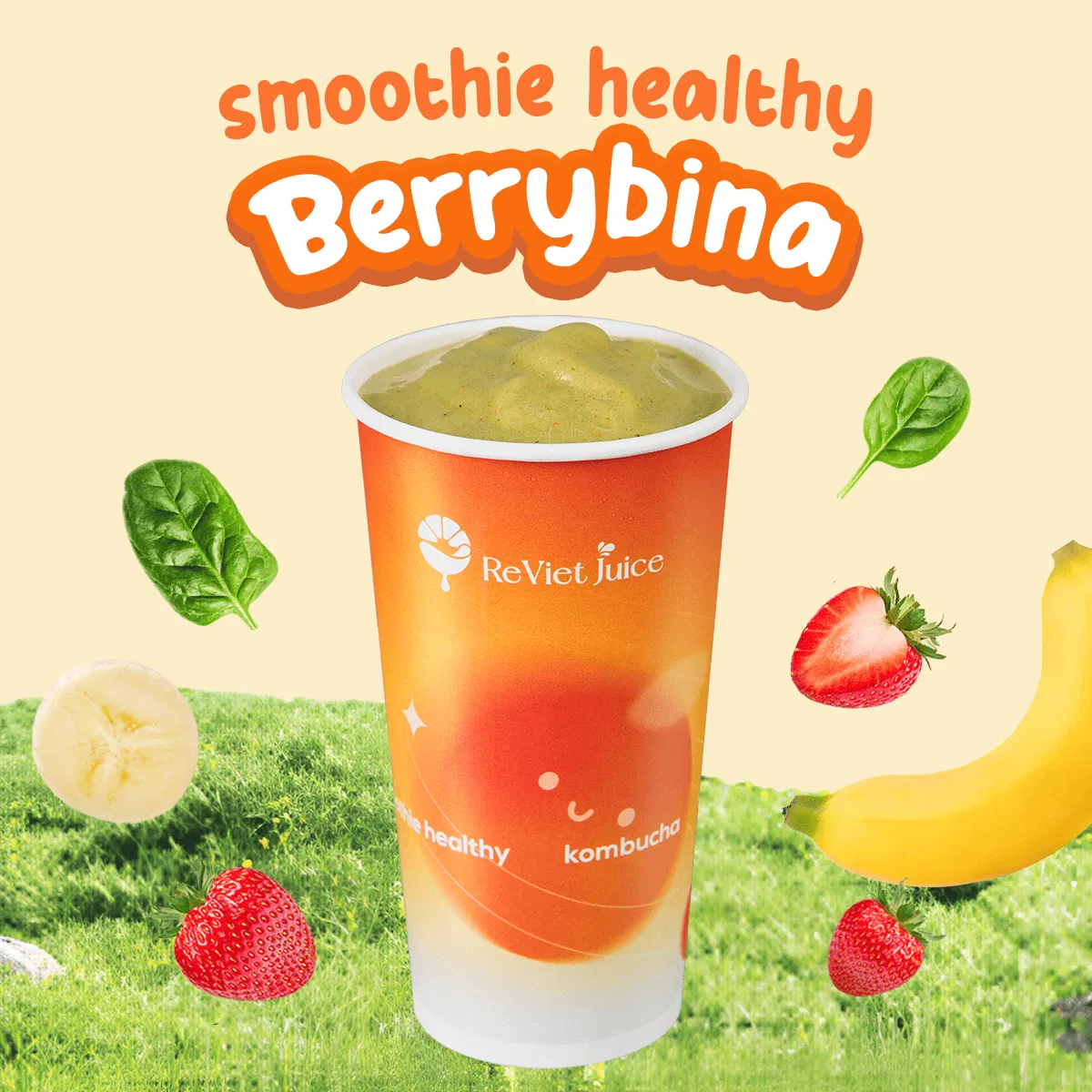 Berrybina: Dâu - Chuối - Bó Xôi: