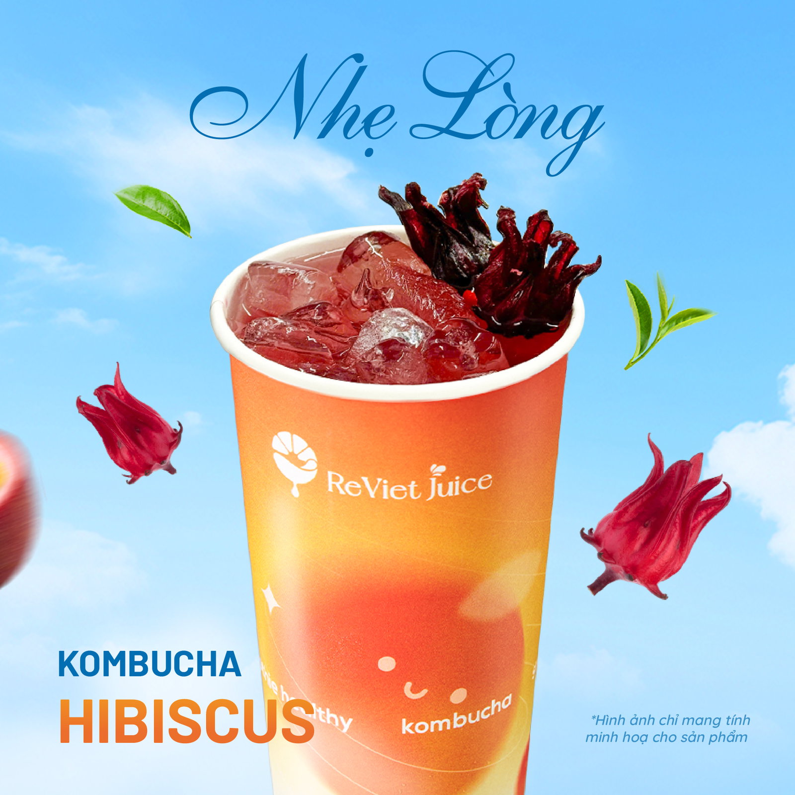 Kombucha Hibiscus Nước ép ReViet Juice