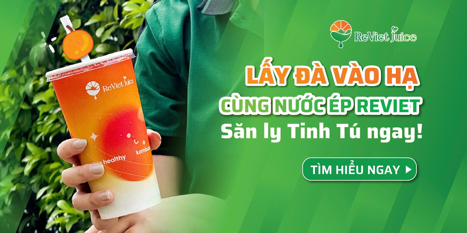 Lấy đà vào hạ cùng Nước ép ReVietSăn ly Tinh Tú ngay!