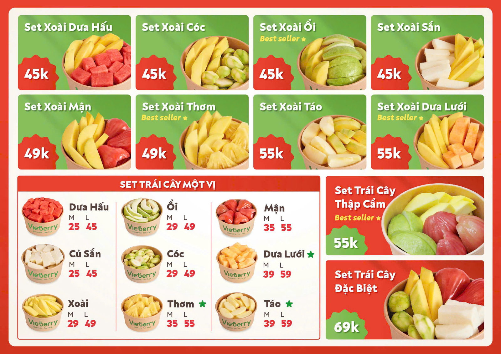 Menu Trái cây