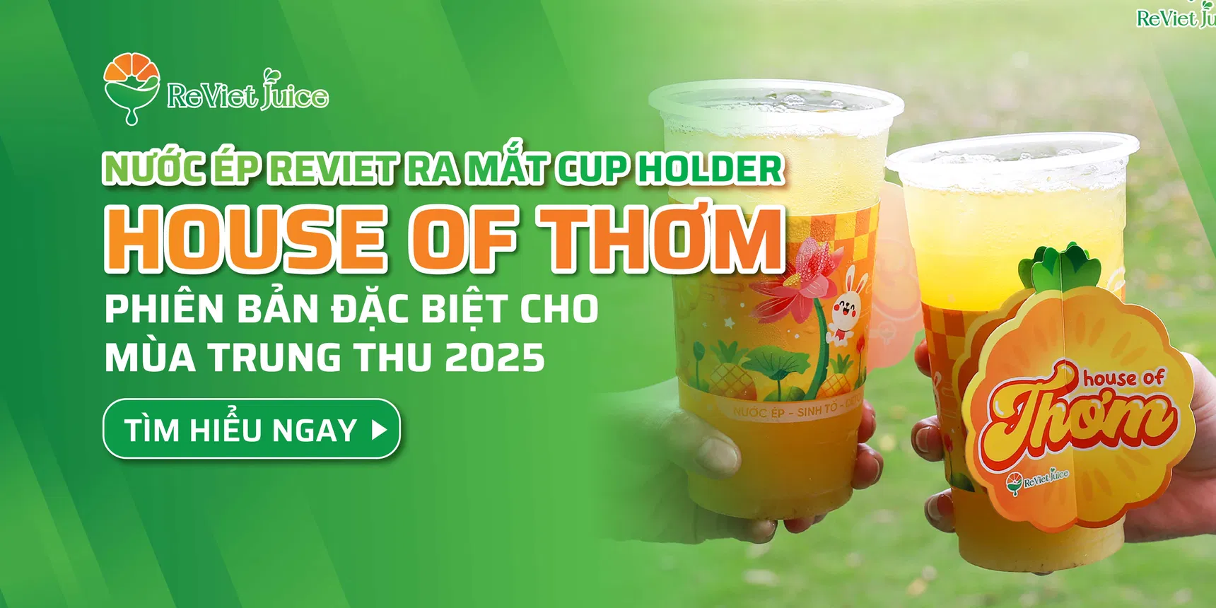 Nước ép ReViet ra mắt Cup Holder HOUSE OF THƠM phiên bản đặc biệt cho mùa Trung Thu 2025