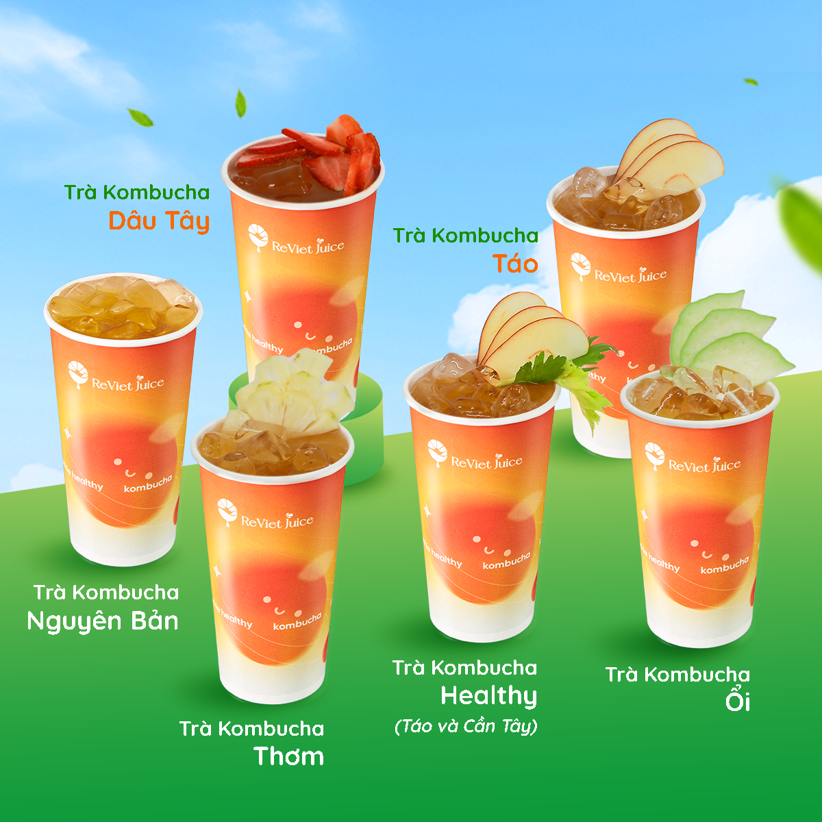 Trà kombucha ReViet Juice hỗ trợ đường ruột
