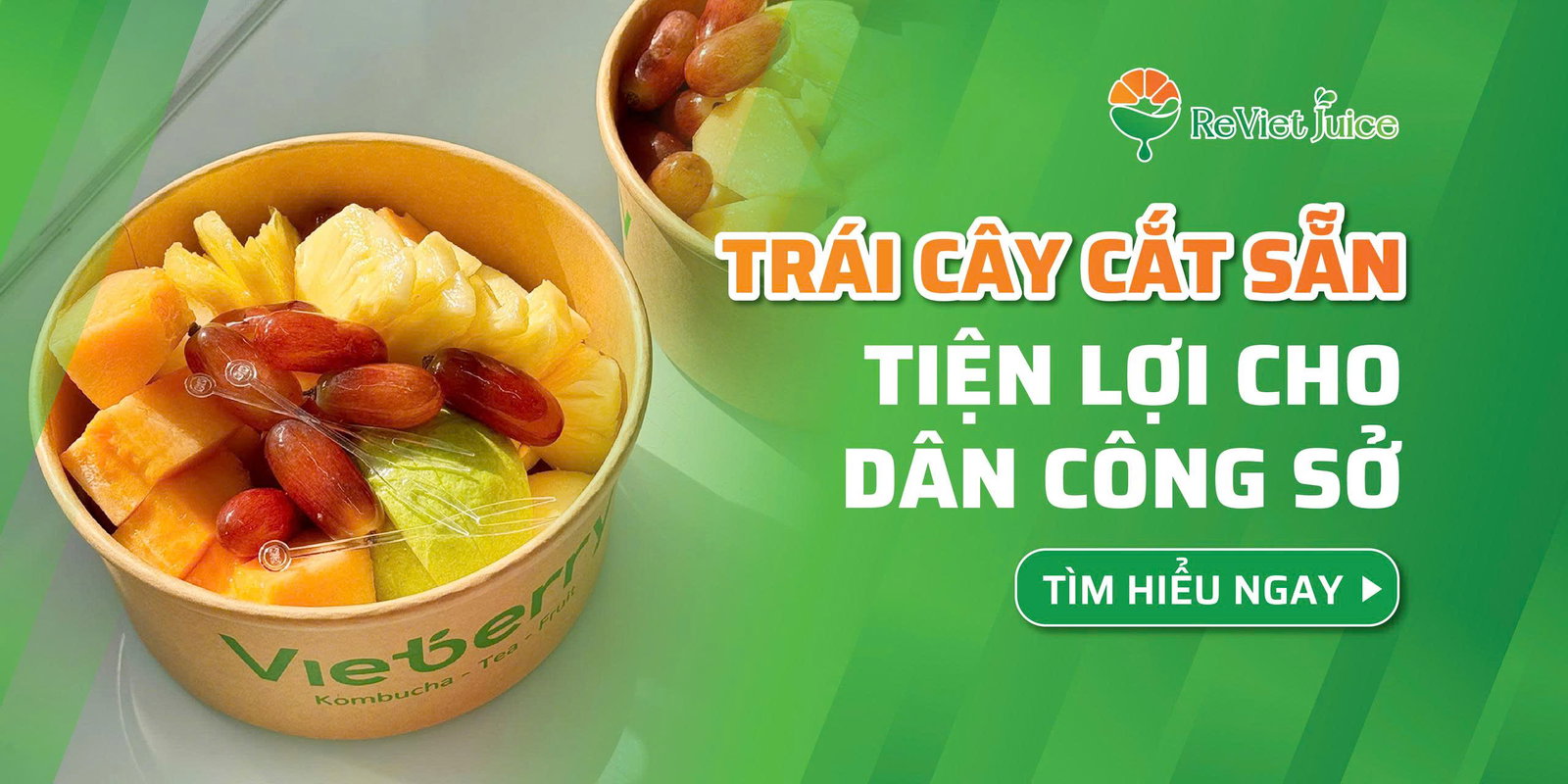 Trái cây cắt sẵn tiện lợi cho dân công sở
