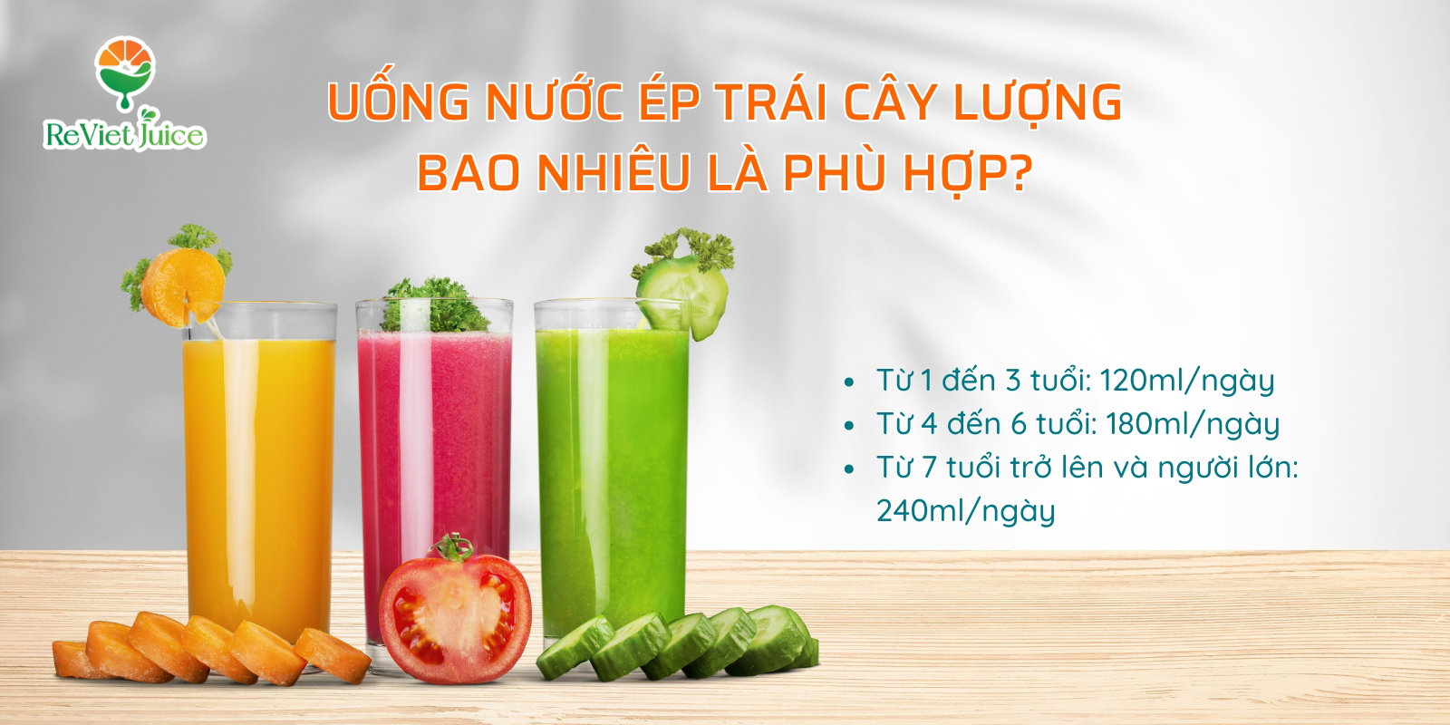 Uống nước ép trái cây lượng bao nhiêu là phù hợp?
