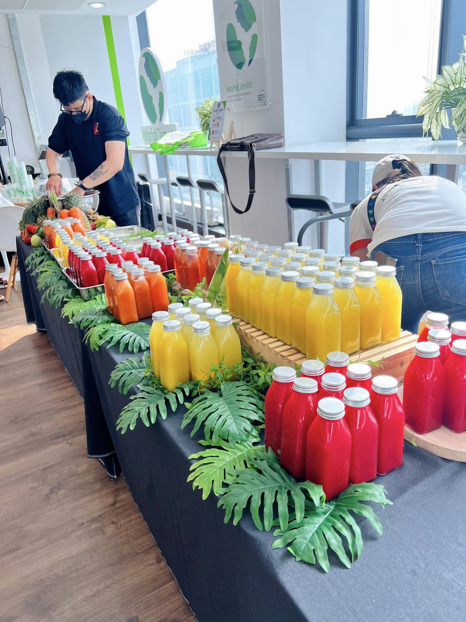 tiệc buffet trái cây setup